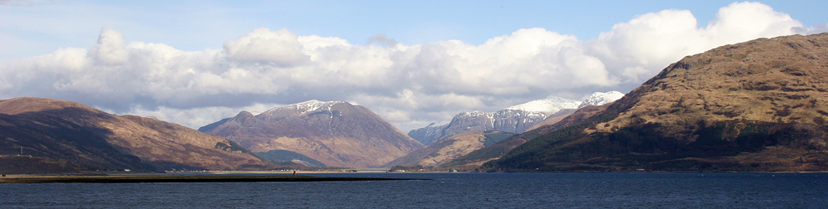 Glencoe hills from Ardnamurchan Scotland