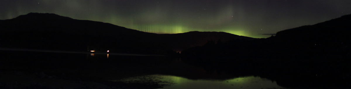 Aurora Borealis from Strontion over Loch Sunart Ardnamurchan Scotland Aurora Borealis from Strontion over Loch Sunart Ardnamurchan Scotland